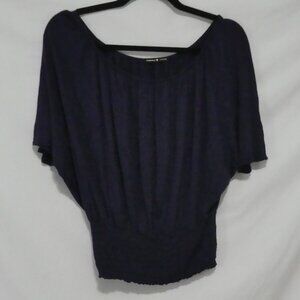 TAMMY MARS | medium | Elegant Draped Purple Top | Made In The USA